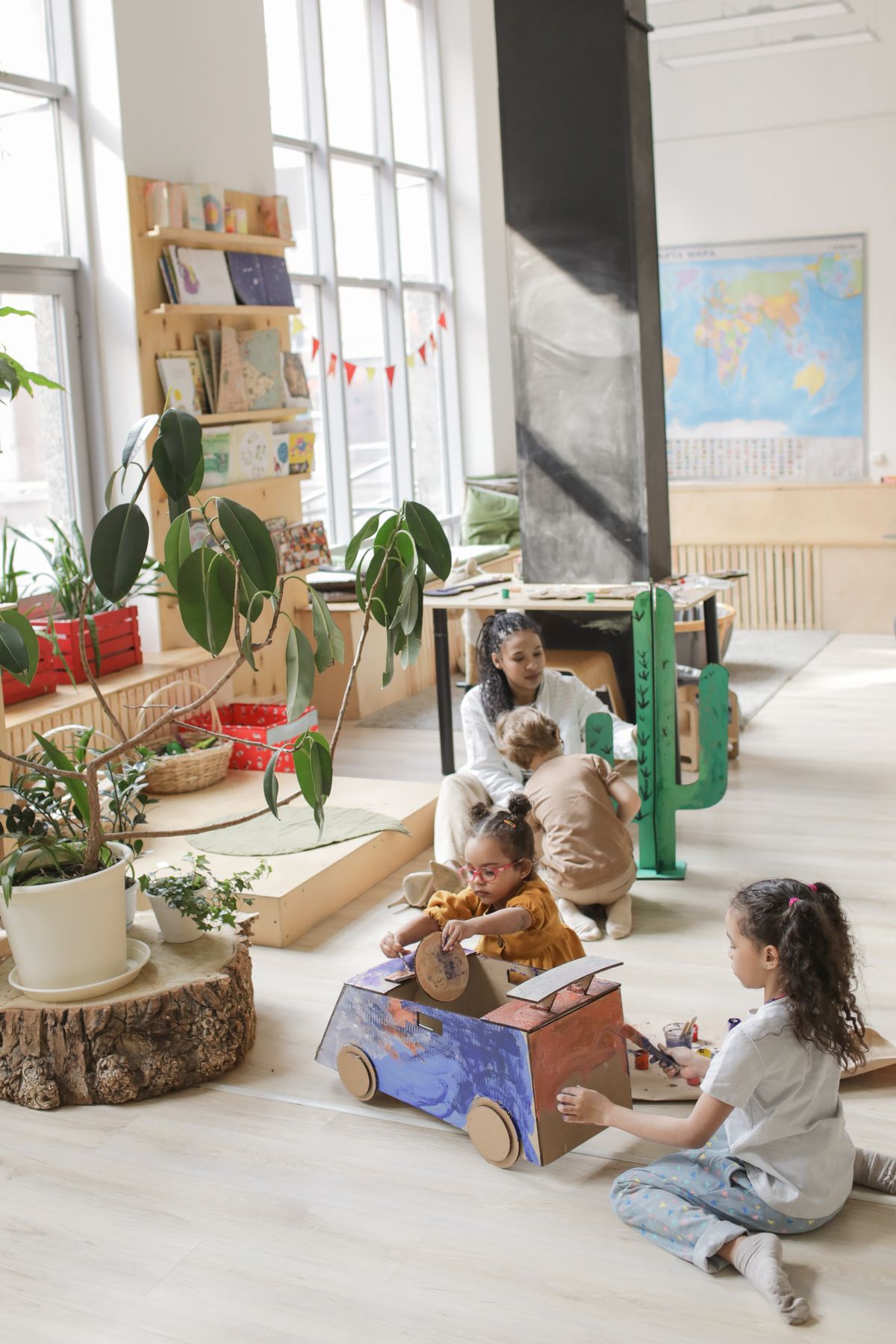 Sample image of children making arts and crafts
